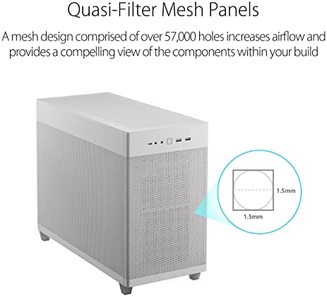 ASUS Prime AP202 ARGB Black mATX pc case with Fully Tempered Curved Glass  Supports Graphics Cards up to 420mm Long  360mm Long radiators  Easy Detach Rail  Patented Slot Vent  3 Built in ARGB Fans