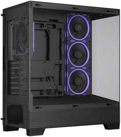 ASUS Prime AP202 ARGB Black mATX pc case with Fully Tempered Curved Glass  Supports Graphics Cards up to 420mm Long  360mm Long radiators  Easy Detach Rail  Patented Slot Vent  3 Built in ARGB Fans