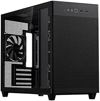 ASUS Prime AP202 ARGB Black mATX pc case with Fully Tempered Curved Glass  Supports Graphics Cards up to 420mm Long  360mm Long radiators  Easy Detach Rail  Patented Slot Vent  3 Built in ARGB Fans