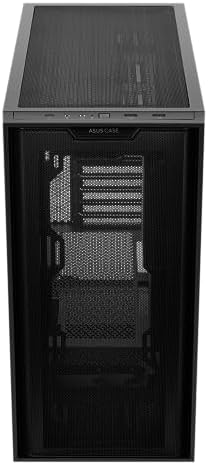 ASUS Prime AP202 ARGB Black mATX pc case with Fully Tempered Curved Glass  Supports Graphics Cards up to 420mm Long  360mm Long radiators  Easy Detach Rail  Patented Slot Vent  3 Built in ARGB Fans