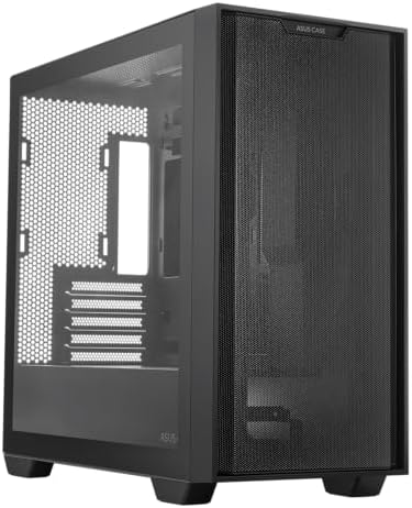 ASUS Prime AP202 ARGB Black mATX pc case with Fully Tempered Curved Glass  Supports Graphics Cards up to 420mm Long  360mm Long radiators  Easy Detach Rail  Patented Slot Vent  3 Built in ARGB Fans