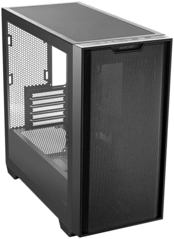 ASUS Prime AP202 ARGB Black mATX pc case with Fully Tempered Curved Glass  Supports Graphics Cards up to 420mm Long  360mm Long radiators  Easy Detach Rail  Patented Slot Vent  3 Built in ARGB Fans