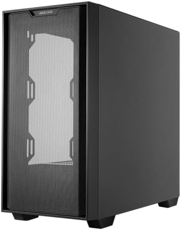 ASUS Prime AP202 ARGB Black mATX pc case with Fully Tempered Curved Glass  Supports Graphics Cards up to 420mm Long  360mm Long radiators  Easy Detach Rail  Patented Slot Vent  3 Built in ARGB Fans