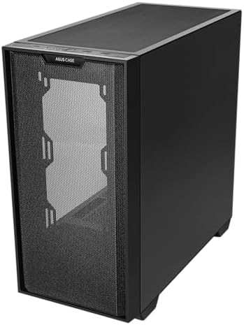 ASUS Prime AP202 ARGB Black mATX pc case with Fully Tempered Curved Glass  Supports Graphics Cards up to 420mm Long  360mm Long radiators  Easy Detach Rail  Patented Slot Vent  3 Built in ARGB Fans