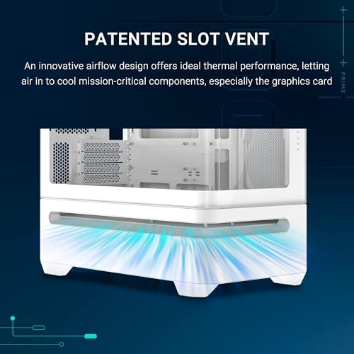 ASUS Prime AP202 ARGB Black mATX pc case with Fully Tempered Curved Glass  Supports Graphics Cards up to 420mm Long  360mm Long radiators  Easy Detach Rail  Patented Slot Vent  3 Built in ARGB Fans