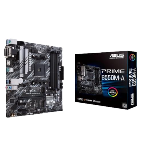 ASUS Prime B550M A WiFi II AMD Micro ATX Motherboard with PCIe 4 0  WiFi 6  ECC Memory  HDMI 2 1  RGB Header