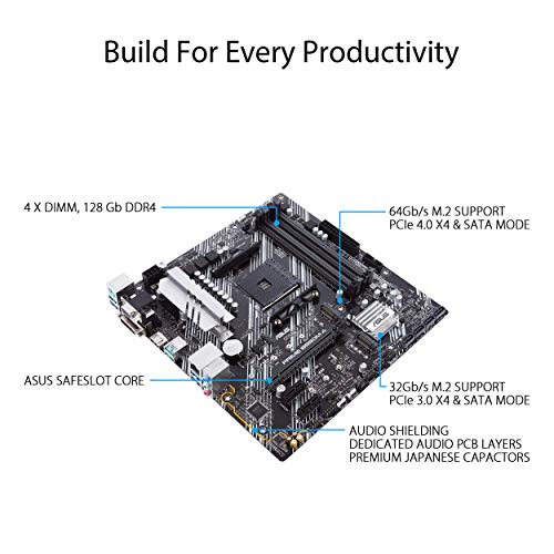 ASUS Prime B550M A WiFi II AMD Micro ATX Motherboard with PCIe 4 0 WiFi 6 ECC Memory HDMI 2 1 RGB Header