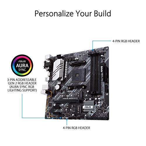 ASUS Prime B550M A WiFi II AMD Micro ATX Motherboard with PCIe 4 0 WiFi 6 ECC Memory HDMI 2 1 RGB Header