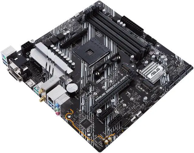 ASUS Prime B550M A WiFi II AMD AM4  3rd Gen Ryzen  Micro ATX Motherboard  PCIe 4 0  WiFi 6  ECC Memory  1Gb LAN  HDMI 2 1/D Sub  4K 60HZ  Addressable Gen 2 RGB Header and Aura Sync 