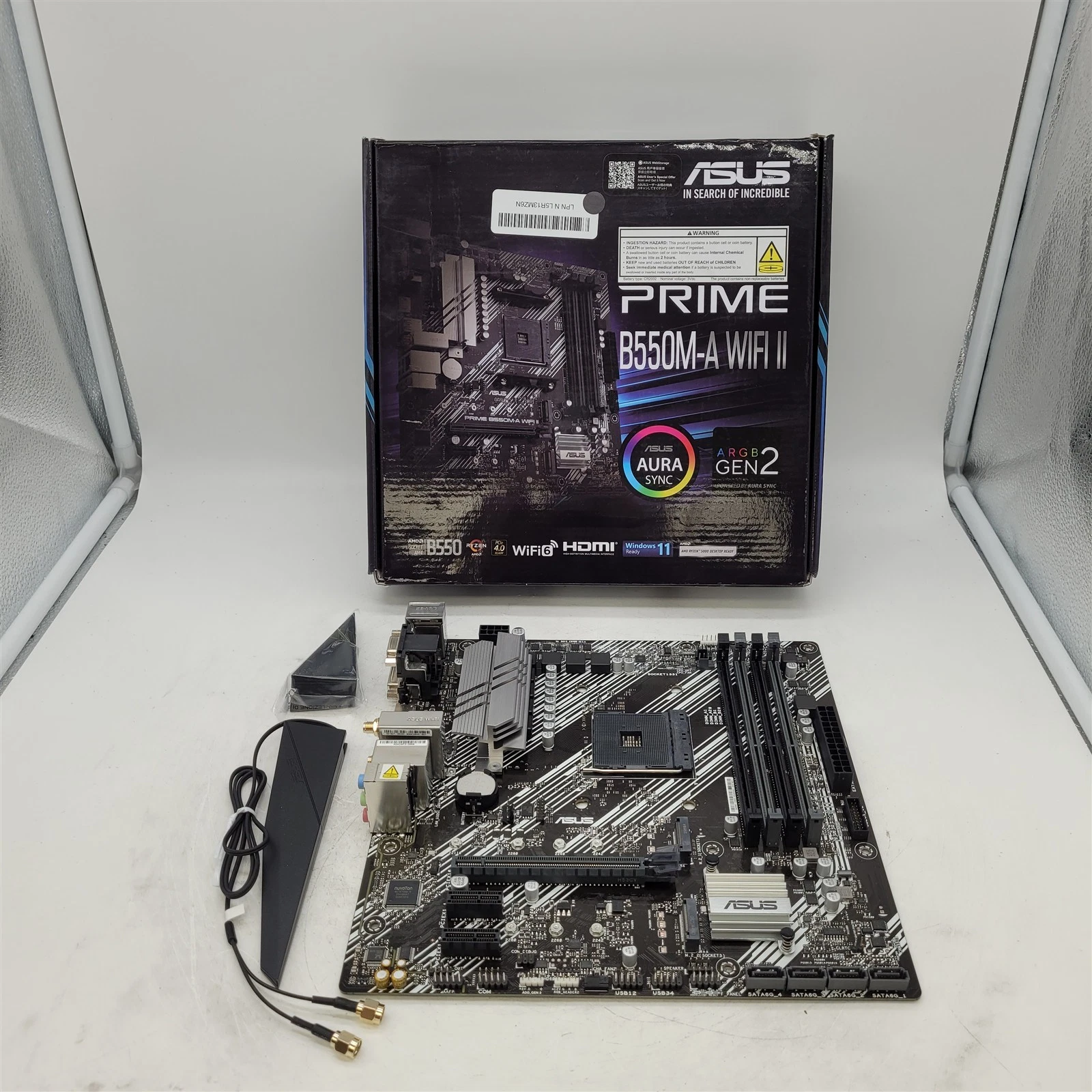ASUS Prime B550M A WiFi II AMD AM4 ECC Memory Micro ATX Motherboard