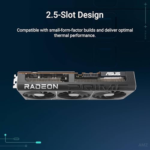 ASUS Prime Radeon™ RX 9070 XT OC Edition - Tarjeta gráfica (PCIe 5.0, HDMI/DP 2.1, diseño de ranuras 2.5, ventiladores Axial-tech, cojinetes de doble bola en ventilador, BIOS dual y protector de GPU)