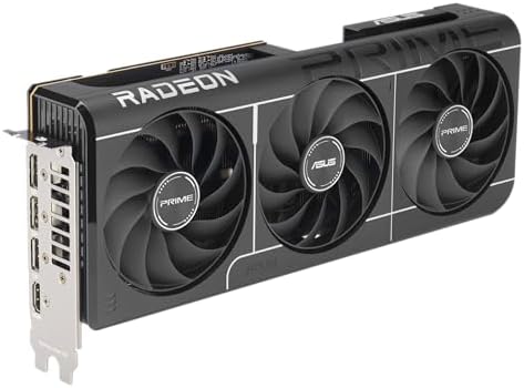 ASUS Prime Radeon  RX 9070 XT White OC Edition Graphics Card  PCIe 5 0  HDMI/DP 2 1  2 5 Slot Design  axial tech Fans  Dual Ball Fan Bearings  Dual BIOS  ASUS GPU Guard 