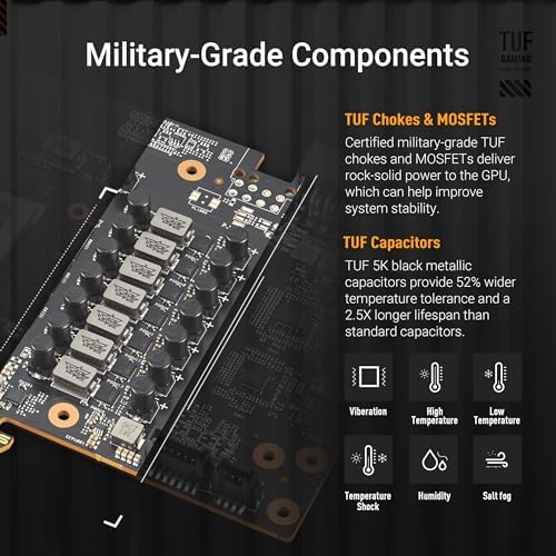 ASUS Prime Radeon  RX 9070 XT OC Edition Graphics Card  PCIe 5 0  HDMI/DP 2 1  2 5 Slot Design  axial tech Fans  Dual Ball Fan Bearings  Dual BIOS  ASUS GPU Guard 