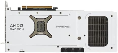 ASUS Prime Radeon  RX 9070 XT White OC Edition Graphics Card  PCIe 5 0  HDMI/DP 2 1  2 5 Slot Design  axial tech Fans  Dual Ball Fan Bearings  Dual BIOS  GPU Guard 