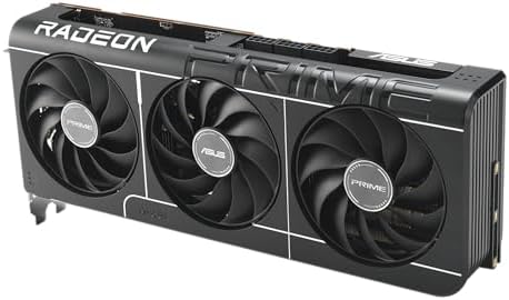ASUS Prime Radeon  RX 9070 XT OC Edition Graphics Card  AMD  PCIe 5 0  HDMI/DP 2 1  2 5 Slot Design  Axial tech Fans  Ball Bearings  Dual BIOS  GPU Guard 