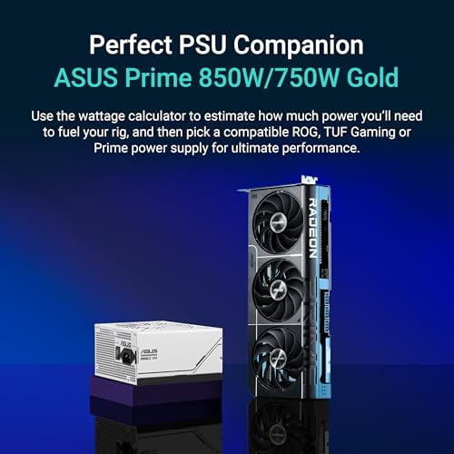 ASUS Prime Radeon  RX 9070 XT OC Edition Graphics Card  AMD  PCIe 5 0  HDMI/DP 2 1  2 5 Slot Design  Axial tech Fans  Ball Bearings  Dual BIOS  GPU Guard 