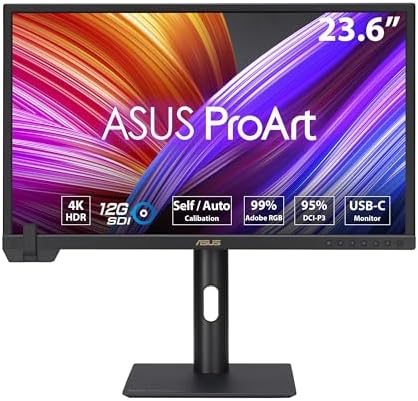 ASUS ProArt 24 Monitor   WUXGA  1920 x 1200   16 10 Monitor  100  sRGB/Rec 709  E < 2  IPS  DisplayPort  HDMI  Calman Verified  Anti Glare  Tilt  Pivot  Swivel  Height Adjustable   PA248QV