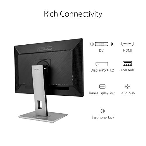 ASUS ProArt Display PA278QV 27  WQHD  2560 x 1440  Monitor  100  sRGB/Rec  709  E < 2  IPS  DisplayPort HDMI DVI D Mini DP  Calman Verified  Anti glare  Tilt Pivot Swivel Height Adjustable  Black