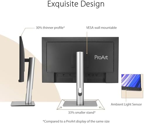 ASUS ProArt Display 27  4K HDR Professional Monitor  PA279CRV    IPS  UHD  3840 x 2160   99  DCI P3/Adobe RGB   E < 2  Calman Verified  USB C PD 96W  DisplayPort  Daisy Chain  Ergonomic  3yr Warranty