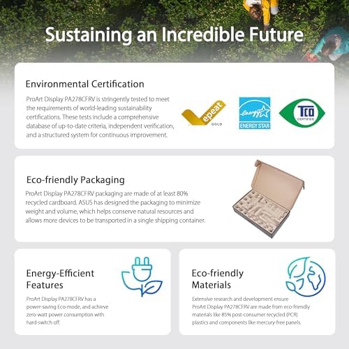 ASUS ProArt Display 27  4K HDR Professional Monitor  PA279CRV    IPS  UHD  3840 x 2160   99  DCI P3/Adobe RGB   E < 2  Calman Verified  USB C PD 96W  DisplayPort  Daisy Chain  Ergonomic  3yr Warranty