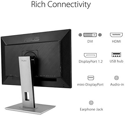 ASUS ProArt Display PA278QV 27  WQHD  2560 x 1440  Monitor  100  sRGB/Rec  709  E < 2  IPS  DisplayPort HDMI DVI D Mini DP  Calman Verified  Anti glare  Tilt Pivot Swivel Height Adjustable  Black