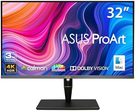 ASUS ProArt Display PA278QV 27  WQHD  2560 x 1440  Monitor  100  sRGB/Rec  709  E < 2  IPS  DisplayPort HDMI DVI D Mini DP  Calman Verified  Anti glare  Tilt Pivot Swivel Height Adjustable  Black