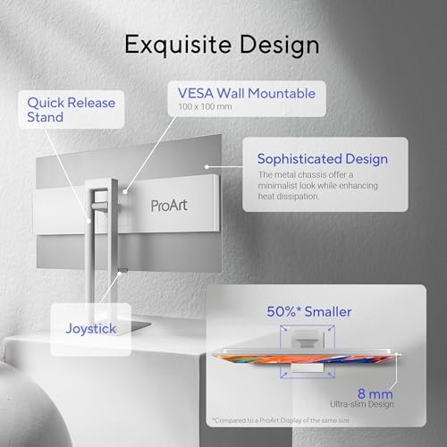 ASUS ProArt Display PA278QV 27  WQHD  2560 x 1440  Monitor  100  sRGB/Rec  709  E < 2  IPS  DisplayPort HDMI DVI D Mini DP  Calman Verified  Anti glare  Tilt Pivot Swivel Height Adjustable  Black