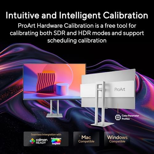 ASUS ProArt Display 32  4K HDR QD OLED Professional Monitor  PA32UCDM    UHD  Ultra Slim  240Hz  0 1ms  Auto Calibration  Dolby Vision  99  DCI P3   E<1  Thunderbolt 4  Calman Ready  3 yr Warranty