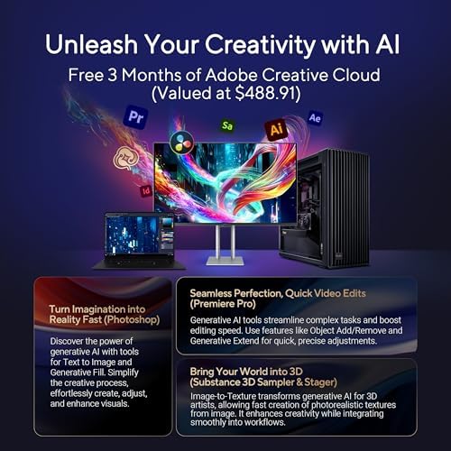 ASUS ProArt Display 32  4K HDR QD OLED Professional Monitor  PA32UCDM    UHD  Ultra Slim  240Hz  0 1ms  Auto Calibration  Dolby Vision  99  DCI P3   E<1  Thunderbolt 4  Calman Ready  3 yr Warranty