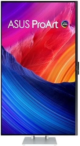 ASUS ProArt Display 32  4K HDR QD OLED Professional Monitor  PA32UCDM    UHD  Ultra Slim  240Hz  0 1ms  Auto Calibration  Dolby Vision  99  DCI P3   E<1  Thunderbolt 4  Calman Ready  3 yr Warranty