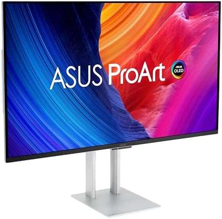 ASUS ProArt Display 32  4K HDR QD OLED Professional Monitor  PA32UCDM    UHD  Ultra Slim  240Hz  0 1ms  Auto Calibration  Dolby Vision  99  DCI P3   E<1  Thunderbolt 4  Calman Ready  3 yr Warranty