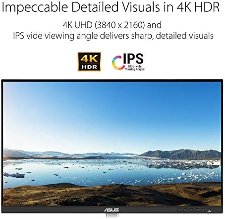 ASUS ProArt Display PA279CV 27  4K HDR UHD  3840 x 2160  Monitor  IPS  100  sRGB/Rec  709   E < 2  USB C DisplayPort HDMI USB hub  Calman Verified  Compatible with Laptop & Mac Monitor