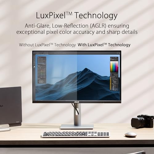 ASUS ProArt Display 27  1440P Professional Monitor  PA278CFRV    IPS  QHD  2560 x 1440   Pre Calibrated  95  DCI P3  Daisy chain  100Hz  LuxPixel AGLR  Calman Verified  USB C 96W  HDR400  3yr warranty