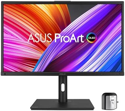 ASUS ProArt Display 27 4K HDR RGB OLED Professional Monitor  PA27DCE K    UHD  3840 x 2160   99  DCI P3  HLG   E < 1  USB C PD 80W  Hardware Calibration  Calman Ready  X rite i1 Display Pro Calibrator