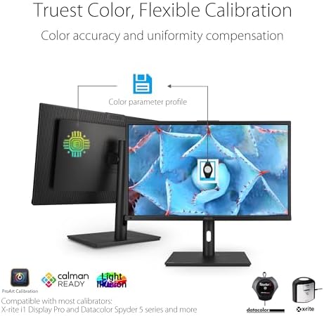 ASUS ProArt Display 27 4K HDR RGB OLED Professional Monitor  PA27DCE K    UHD  3840 x 2160   99  DCI P3  HLG   E < 1  USB C PD 80W  Hardware Calibration  Calman Ready  X rite i1 Display Pro Calibrator