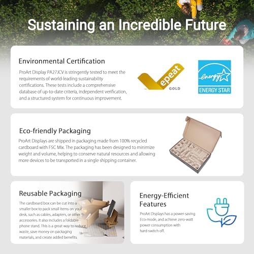 ASUS ProArt Display 27  5K HDR Professional Monitor  PA27JCV    5K  5120 x 2880   IPS  99  DCI P3  100  sRGB   E < 2  USB C PD 96W  Calman Verified  Color Accurate  LuxPixel  3 yr Warranty