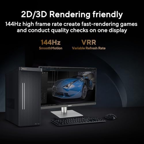 ASUS ProArt Display PA278CGRV Monitor   27  IPS  144Hz  QHD  2560 x 1440   97  DCI P3   E < 2  Calman Verified  USB C PD 96W  Light Sync  Ergonomic Stand  VESA DisplayHDR 400  3yr Warranty