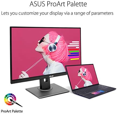 ASUS ProArt Display PA278QV 27  WQHD  2560 x 1440  Monitor  100  sRGB/Rec  709  E < 2  IPS  DisplayPort HDMI DVI D Mini DP  Calman Verified  Eye Care  Anti Glare  Tilt Pivot Swivel Height Adjustable
