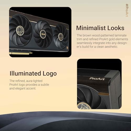 ASUS ProArt GeForce RTX  5070 Ti OC Edition Graphics Card  PCIe  5 0  16GB GDDR7  USB Type C   HDMI /DP 2 1  2 5 Slot  Axial tech Fans  Vapor Chamber  Phase Change GPU Thermal pad