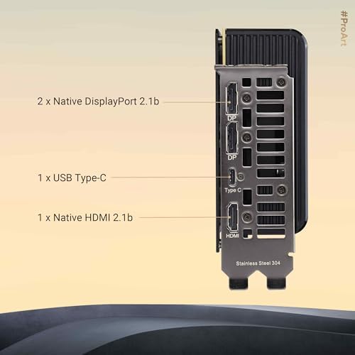 ASUS ProArt GeForce RTX  5070 Ti OC Edition Graphics Card  PCIe  5 0  16GB GDDR7  USB Type C   HDMI /DP 2 1  2 5 Slot  Axial tech Fans  Vapor Chamber  Phase Change GPU Thermal pad