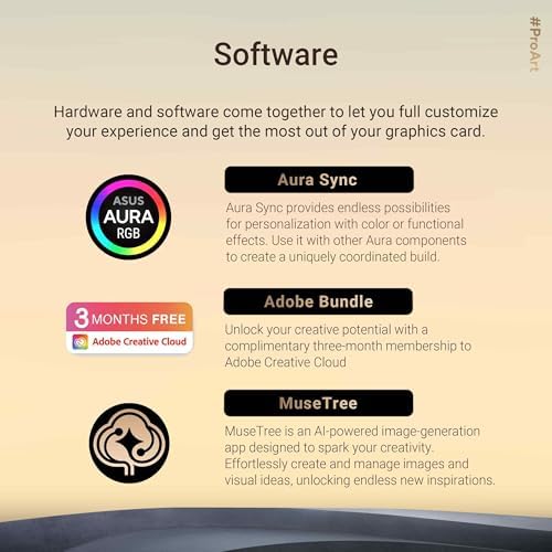 ASUS ProArt GeForce RTX  5070 Ti OC Edition Graphics Card  PCIe  5 0  16GB GDDR7  USB Type C   HDMI /DP 2 1  2 5 Slot  Axial tech Fans  Vapor Chamber  Phase Change GPU Thermal pad