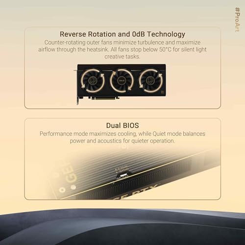 ASUS ProArt NVIDIA GeForce RTX  5070 Ti 16GB GDDR7 OC Edition Graphics Card  PCIe  5 0  USB Type C   HDMI /DP 2 1  2 5 Slot  SFF Ready  Vapor Chamber  Phase Change GPU Thermal pad   3 Year Warranty