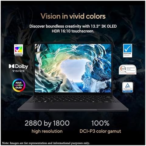 ASUS ProArt PX13 Copilot  Laptop  AMD Ryzen AI 9 HX 370  32 GB LPDDR5X RAM  1 TB PCIe SSD  13 3 3K  2880x1800  OLED Touchscreen  Nvidia G Force RTX 4050  Backlit Keyboard  W11 Pro  Nano Black