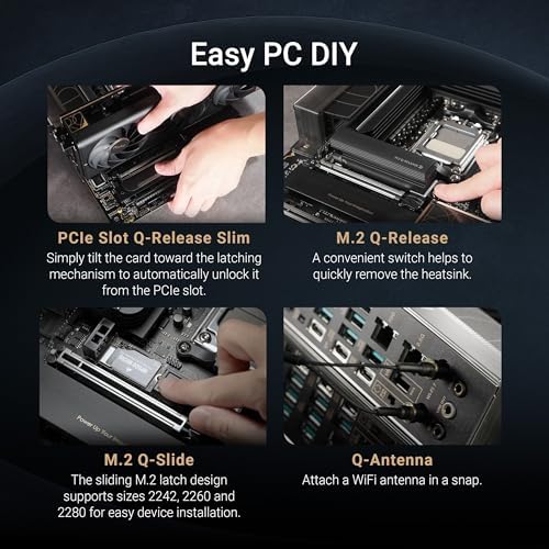 ASUS ProArt X870E CREATOR WiFi AMD AM5 X870E ATX Motherboard PCIe  5 0 x16 Slots with Full Support for Next gen GPUs  16 2 2 Power Stages  DDR5  Dual USB4   10 Gb & 2 5 Gb LAN  WiFi 7  Four M 2 Slots