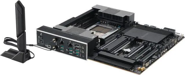 ASUS Pro WS TRX50 SAGE WIFI CEB Workstation motherboard  AMD Ryzen  Threadripper  PRO 7000 WX Series Processors ECC R DIMM DDR5  36 power stage  WiFi 7 PCIe 5 0 x 16  PCIe 5 0 M 2  10 Gb and 2 5 Gb LAN  multi GPU support