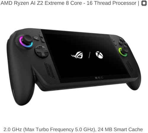 ASUS ROG Ally X 7  FHD 120Hz Gaming Handheld  AMD Ryzen AI Z2 Extreme  8C/16T  Up to 5 0GHz   24GB LPDDR5X RAM  1TB PCIe SSD  AMD Radeon Graphics  Windows  Portable Console Japan Version 