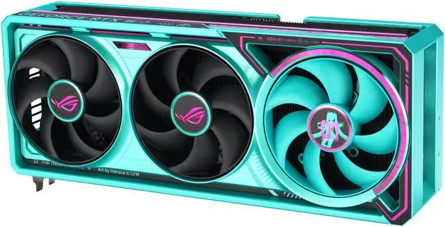 ASUS ROG Astral GeForce RTX 5080 16GB GDDR7 OC HATSUNE MIKU EDITION PCI Express 5 0 x16 Graphics Card ROG ASTRAL RTX5080 O16G MIKU W