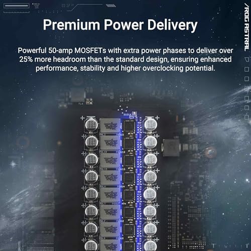 ASUS ROG Astral GeForce RTX  5080 OC Edition Gaming Graphics Card  PCIe  5 0  16GB GDDR7  HDMI /DP 2 1  3 8 Slot  4 Fan Design  Axial tech Fans  Patented Vapor Chamber  Phase Change GPU Thermal pad