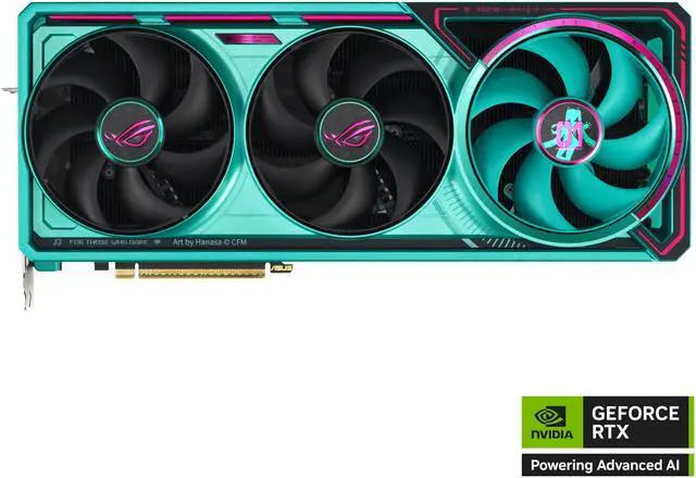 Tarjeta gráfica ASUS ROG Astral GeForce RTX 5080 16 GB GDDR7 OC Hatsune Miku Edition PCI Express 5.0 x16 ROG-ASTRAL-RTX5080-O16G-MIKU-W