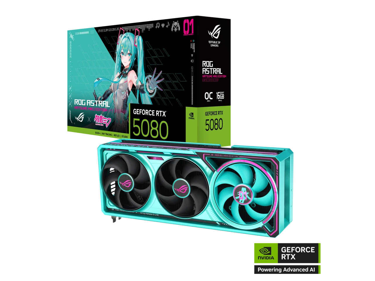 ASUS ROG Astral GeForce RTX 5080 16GB GDDR7 OC HATSUNE MIKU EDITION PCI Express